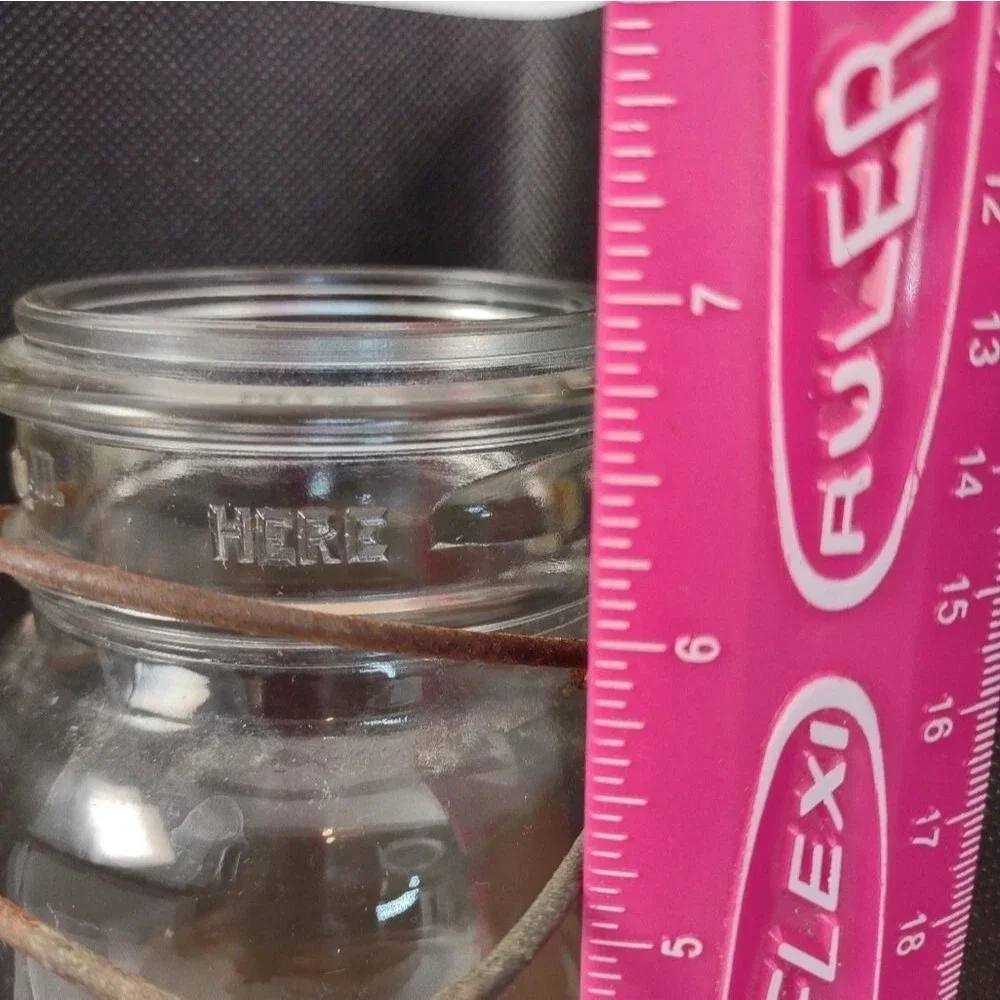 Vintage Atlas E-Z Seal Clear Glass Canning Jar Wire Bail No Lid